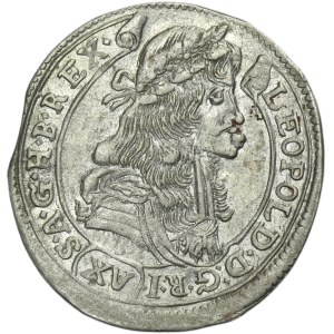 Hungary, Leopold I, 15 Kreuzer Kremnitz 1681 KB