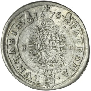 Hungary, Leopold I, 15 Kreuzer Kremintz 1676 KB