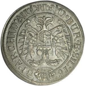 Silesia, Habsburg rule, Leopold I, 6 Kreuzer Oppeln 1681 FIK - RARE