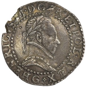 Henry III of France, 1/2 Franc Poitiers 1587 G