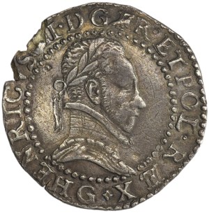 Henry III of France, 1/2 Franc Poitiers 1587 G