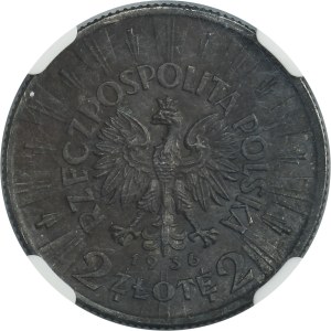 Pilsudski, 2 gold 1936 - RARE - NGC AU DETAILS
