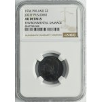Piłsudski, 2 złote 1936 - RZADKIE - NGC AU DETAILS