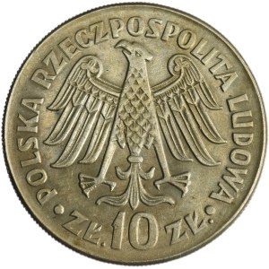 DESTRUKT, 10 złotych 1964 Kazimierz Wielki - wypukły napis na awersie