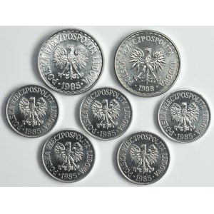 Zestaw, DESTRUKT, 20 groszy i 1 złoty (7 szt.)