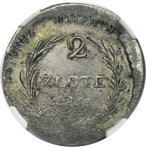 Siege of Zamosc, 2 zloty 1813 - NGC AU58