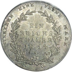 Germany, Kingdom of Prussia, Friedrich Wilhelm III, Thaler Berlin 1814 A - PCGS MS62