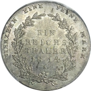 Germany, Kingdom of Prussia, Friedrich Wilhelm III, Thaler Berlin 1814 A - PCGS MS62