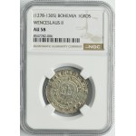 Bohemia, Wenceslaus II, Groschen Kuttenberg - NGC AU58