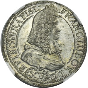 Silesia, Duchy of Neisse, Franz Ludwig von Pfalz-Neuburg, 15 Kreuzer Neisse 1694 LPH - NGC MS63