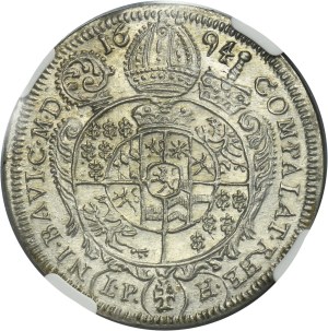 Silesia, Duchy of Neisse, Franz Ludwig von Pfalz-Neuburg, 15 Kreuzer Neisse 1694 LPH - NGC MS63