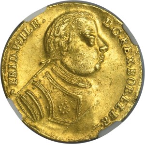 Germany, Kingdom of Prussia, Friedrich Wilhelm I, Ducat Berlin 1733 EGN - NGC AU DETAILS - RARE