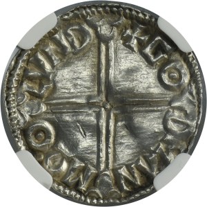 England, Aethelred II, Denarius Long Cross type London undated - V