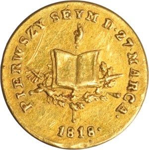 Medal opening of the first Sejm of the Kingdom of Poland in 1818