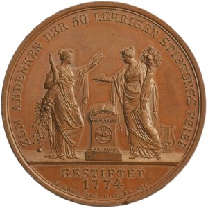 Silesia, Medal 50th Anniversary of the Institute of Commercial Representatives Breslau 1824 - VERY RARE