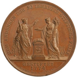 Silesia, Medal 50th Anniversary of the Institute of Commercial Representatives Breslau 1824 - VERY RARE