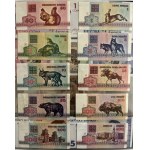 Zestaw, mix banknotów zagranicznych w klaserze (ok. 151 szt.)