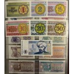Zestaw, mix banknotów zagranicznych w klaserze (ok. 151 szt.)