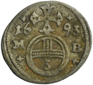 Silesia, Habsburg rule, Leopold I, Gröschel Brieg 1693 MB - UNLISTED
