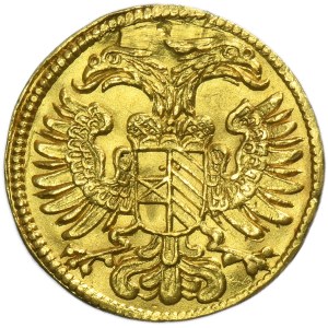 Silesia, Habsburg rule, Leopold I, 1/3 Ducat Oppeln 1690 - VERY RARE - GOLD