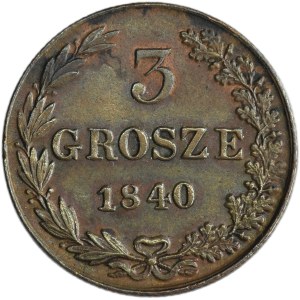3 groschen Warsaw 1840 MW
