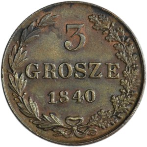 3 groschen Warsaw 1840 MW