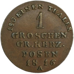 Grand Duchy of Posen, Friedrich Wilhelm III, 1 Groschen Berlin 1816 A