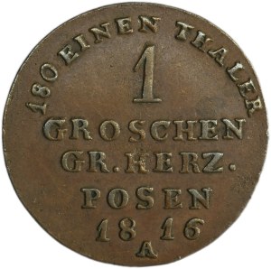 Grand Duchy of Posen, Friedrich Wilhelm III, 1 Groschen Berlin 1816 A
