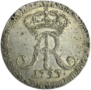 Augustus III of Poland, 1/24 Thaler Leipzig 1753 L - RARE, monogram