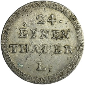 Augustus III of Poland, 1/24 Thaler Leipzig 1753 L - RARE, monogram