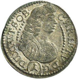 Silesia, Duchy of Oels, Christian Ulrich I, 1 Kreuzer Oels 1685 - RARE, ex. Zbichorski