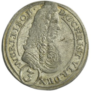 Silesia, Duchy of Oels, Christian Ulreich I, 3 Kreuzer Oels 1696 LL