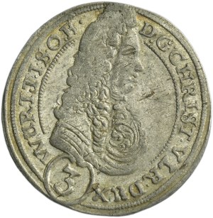 Silesia, Duchy of Oels, Christian Ulreich I, 3 Kreuzer Oels 1696 LL