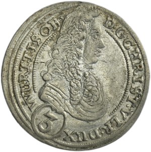 Silesia, Duchy of Oels, Christian Ulreich I, 3 Kreuzer Oels 1696 LL