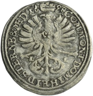 Silesia, Duchy of Oels, Christian Ulreich I, 3 Kreuzer Oels 1698 LL
