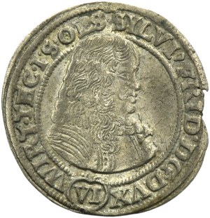 Silesia, Duchy of Oels, Sylvius Friedrich, 6 Kreuzer Oels 1674 SP