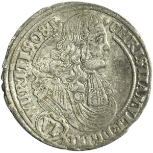 Silesia, Duchy of Bernstadt, Christian Ulrich, 6 Kreuzer Bernstadt 1679 - VERY RARE