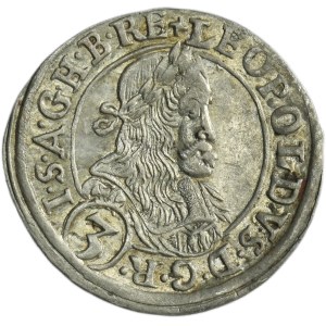Austria, Leopold I, 3 Kreuzer Graz 1669