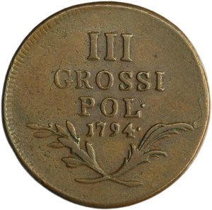 Galicia and Lodomeria, 3 Groschen Wien 1794