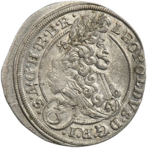 Silesia, Habsburg rule, Leopold I, 3 Kreuzer Breslau 1697 MMW