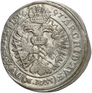 Silesia, Habsburg rule, Leopold I, 3 Kreuzer Breslau 1697 MMW
