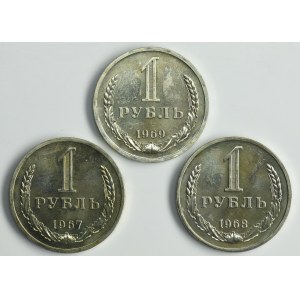 Russia, USSR, 1 Rouble 1967-1969 (3 pcs.)