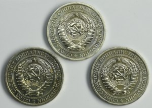 Russia, USSR, 1 Rouble 1967-1969 (3 pcs.)