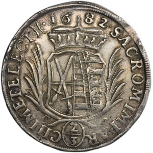 Germany, Electorate of Saxony, Johann Georg III, 2/3 Thaler Dresden 1682 CF