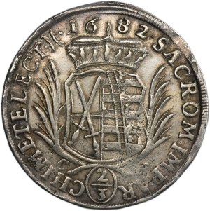 Germany, Electorate of Saxony, Johann Georg III, 2/3 Thaler Dresden 1682 CF
