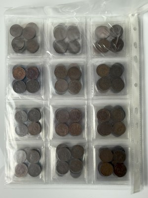 Set, Germany, 1-2 Pfennig 1950-1985 (ca. 214 pcs.)