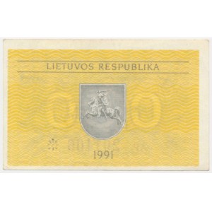 Lithuania, 0,50 Talonas 1991 - with error Valstybinis -