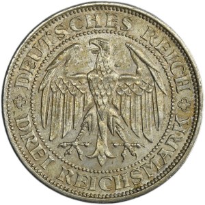 Germany, Weimar Republic, 3 Mark Muldenhütten 1929 E