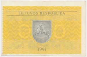Lituanie, 0,50 talonas 1991 - avec erreur 