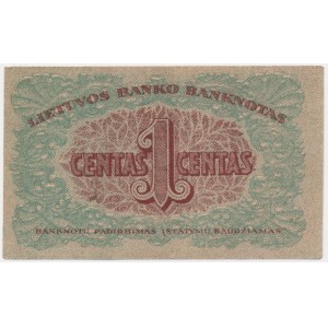 Lithuania, 1 Centas 1922 - Serja H -